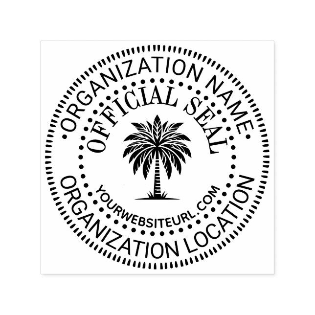 Carimbo Auto Entintado Palma #1 Nome de Selo Personalizado Genérico Nome  (Design)