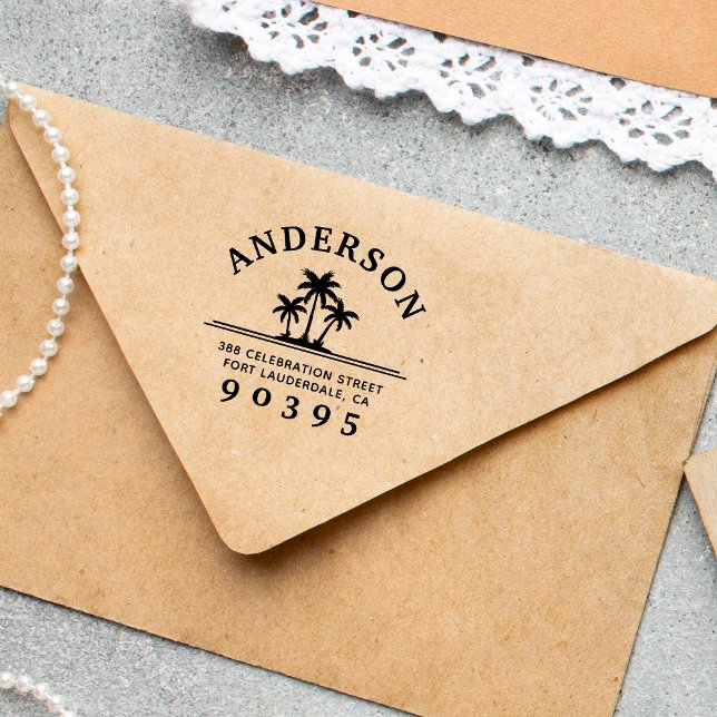 Carimbo Auto Entintado Palmeiras | Endereço de devolução do nome da famíl (Criador carregado)