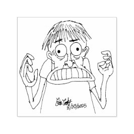 Carimbo Auto Entintado panicky cartoon character
