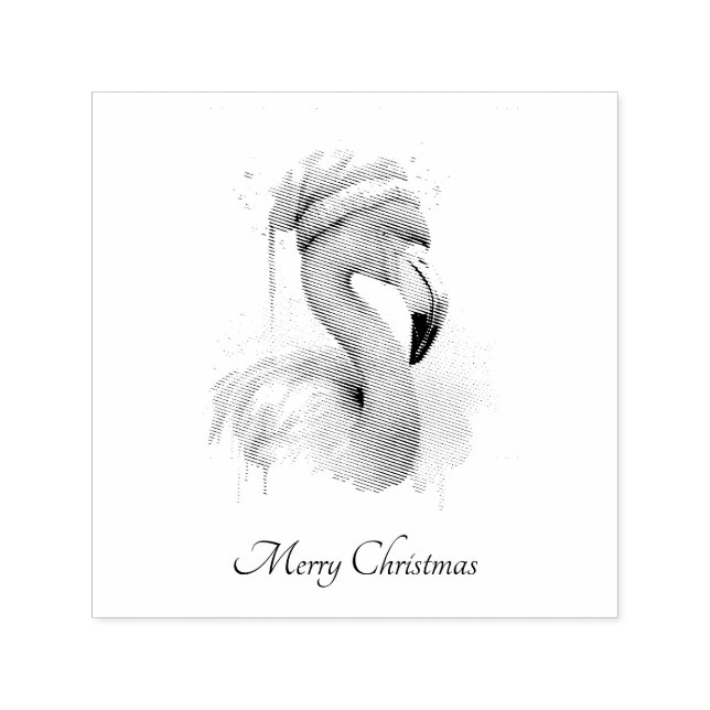 Carimbo Auto Entintado Papai noel Snowbird Flamingo, personalizado (Design)