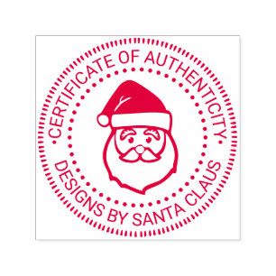 Carimbo Auto Entintado Papai Noel Xmas “Certificado de Autenticidade” #3