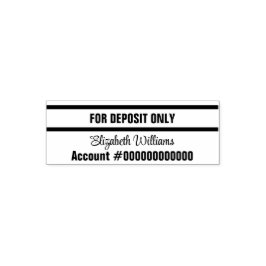 Carimbo Auto Entintado Para Assinatura Somente Depósito Nome Nome Número