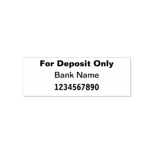 Carimbo Auto Entintado Para o banco do depósito somente/verifique o auto