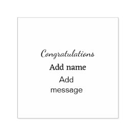 Carimbo Auto Entintado Parabéns adicionam nome mensagem simples formando