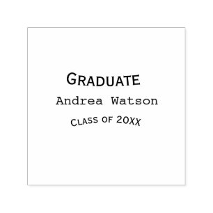 Carimbo Auto Entintado Parabéns graduado nome turma de 20XX tipo w