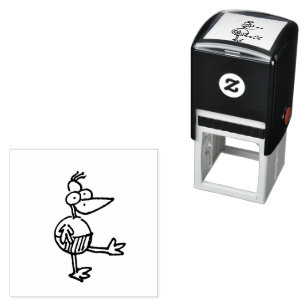 Carimbo Auto Entintado Pato Ave Cartoon Engraçado Andando
