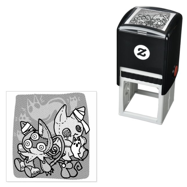 Carimbo Auto Entintado Paw-sitively Frightful | Monstrous Cats Halloween  (In Situ)