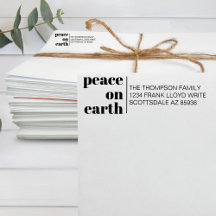Paz na Terra Endereço Moderno de Regresso de Natal