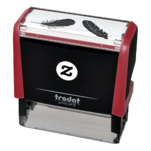 Carimbo Auto Entintado penas aves silhuetas animais