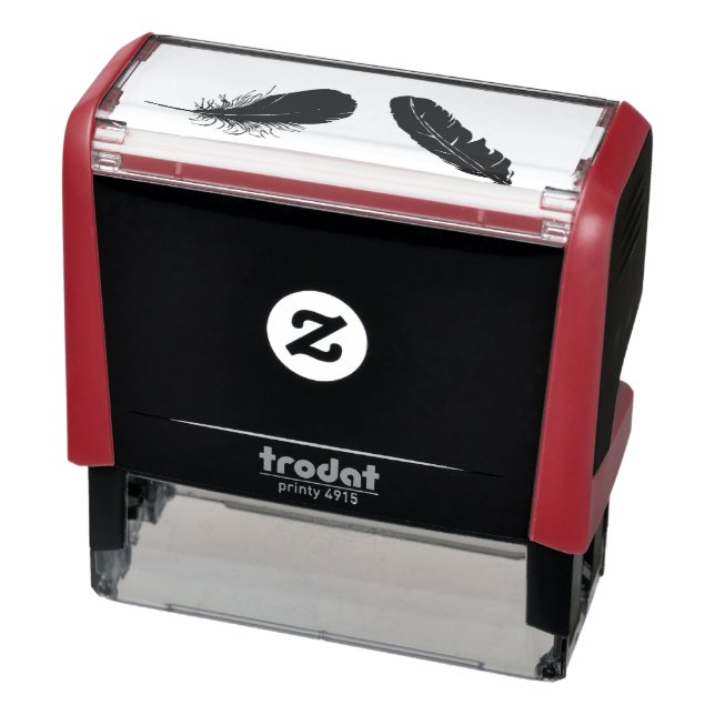 Carimbo Auto Entintado penas aves silhuetas animais (Produto)