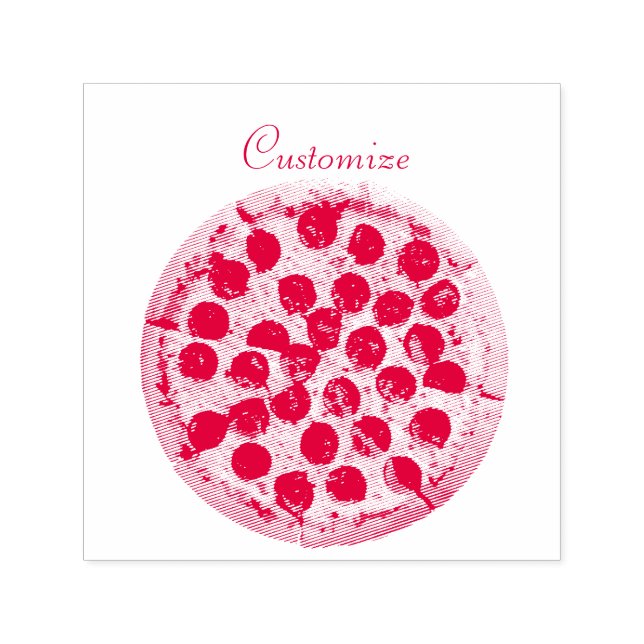 Carimbo Auto Entintado Pepperoni Pizza Thunder_Cove (Design)