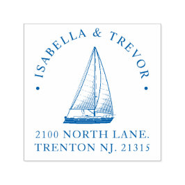 Carimbo Auto Entintado Personalização de Casamento de Tema Náutico