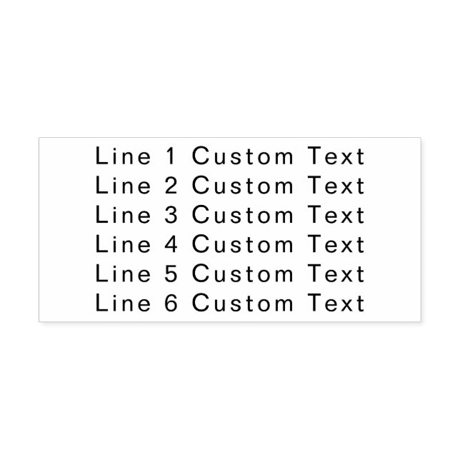 Carimbo Auto Entintado Personalização tradicional de 6 linhas de texto em (Design)