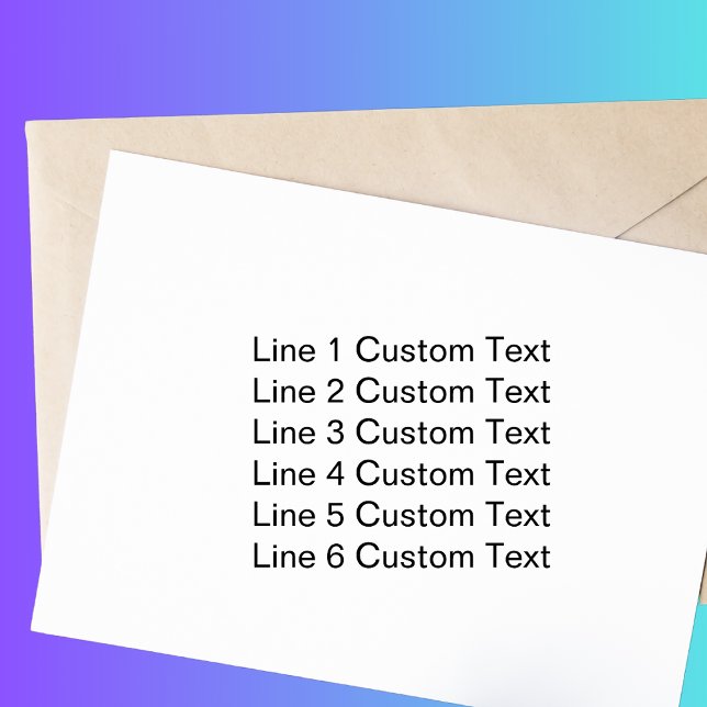 Carimbo Auto Entintado Personalização tradicional de 6 linhas de texto em (Criador carregado)