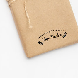 Carimbo Auto Entintado Personalizado Fabricado Manualmente Com Amor Por (