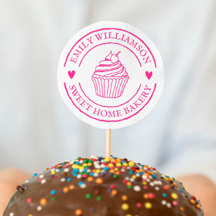 Carimbo Auto Entintado Personalizado o logotipo e o nome da Cupcake de or