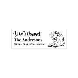 Carimbo Auto Entintado Personalizar Endereço de Devolução de Vaca