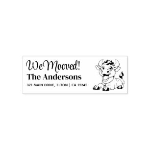 Carimbo Auto Entintado Personalizar Endereço de Devolução de Vaca