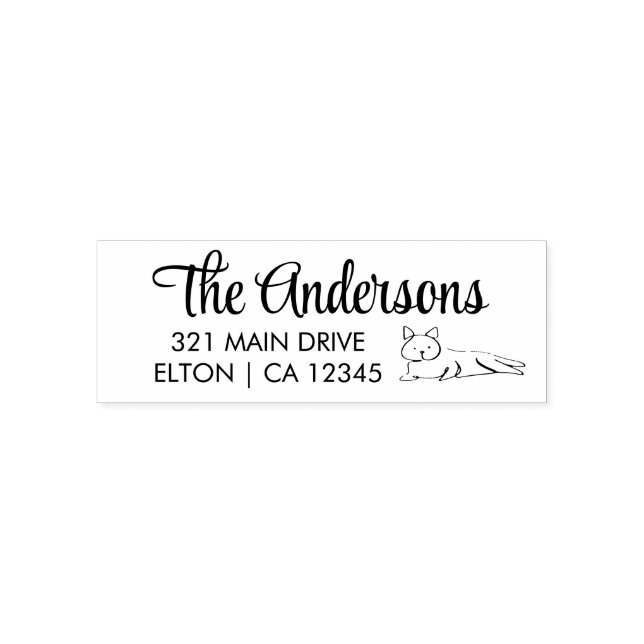 Carimbo Auto Entintado Personalizar Endereço de Retorno do Kitten (Design)