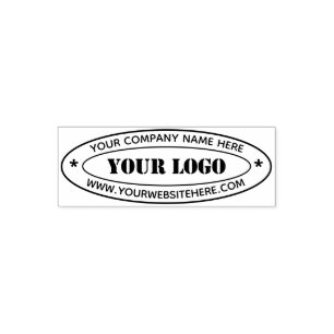 Carimbo Auto Entintado Personalizar logotipo simples para empresas - Oval