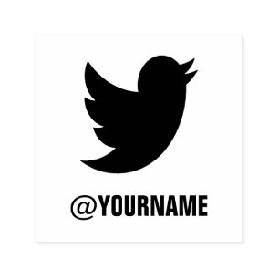 Carimbo Auto Entintado Personalizar o nome do Twitter, siga-me no Twitter