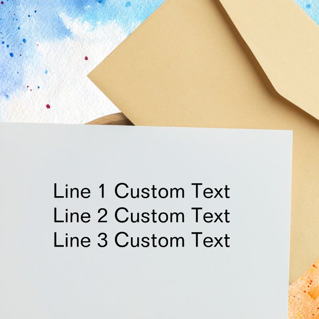 Carimbo Auto Entintado Personalizar Tradicional 3 Linhas de Texto Serif (Criador carregado)