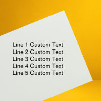 Personalizar Tradicional 5 Linhas de Texto Serif