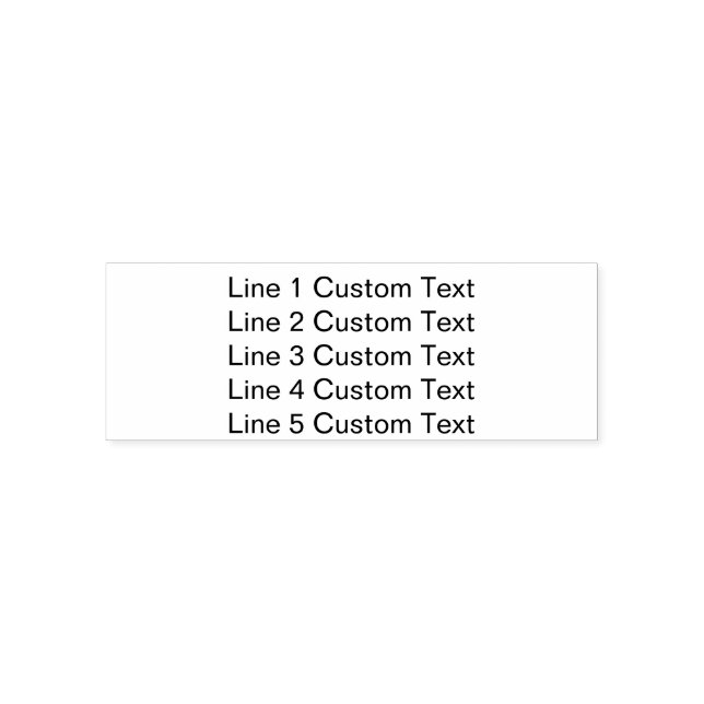 Carimbo Auto Entintado Personalizar Tradicional 5 Linhas de Texto Serif (Design)