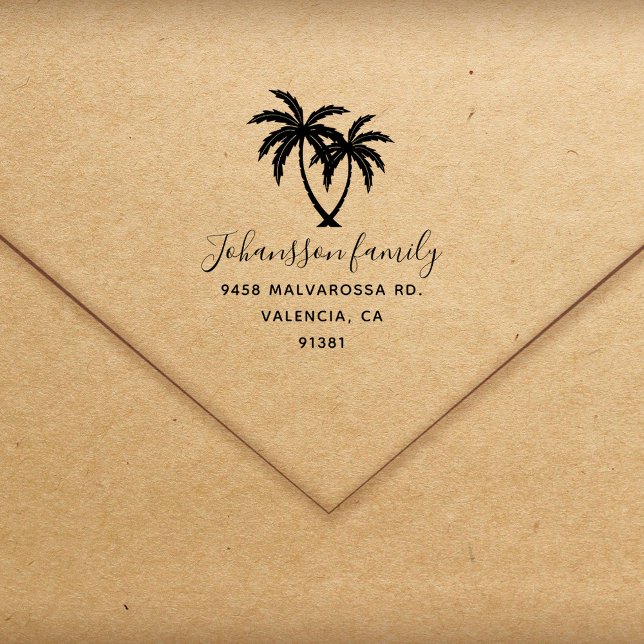 Carimbo Auto Entintado Personalize seu endereço de devolução da família d (Criador carregado)