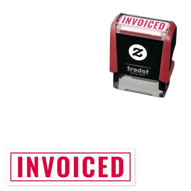 Carimbo Auto Entintado Personalized INVOICED Label Self Inking Stamp Desi (In Situ)