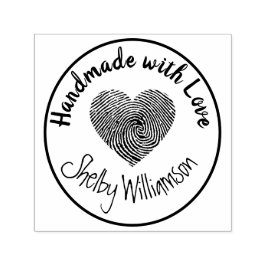 Carimbo Auto Entintado Personalized Name Handmade with Love Heart