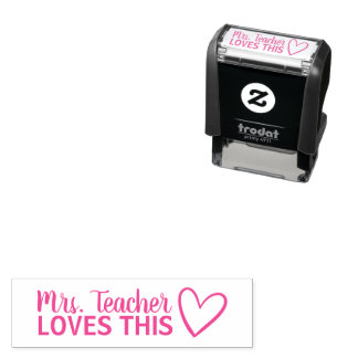 Carimbo Auto Entintado Personalized Teacher LOVES This Stamp