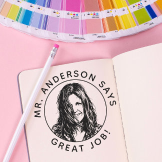 Carimbo Auto Entintado Personalized Teacher Stamp With Custom Photo Stamp