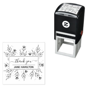 Carimbo Auto Entintado Personalized Thank You Self-inking Stamp