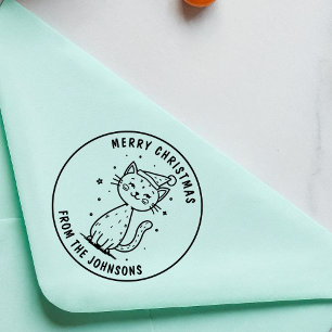 Carimbo Auto Entintado Pet de Feriado de Feliz Natal Personalizado