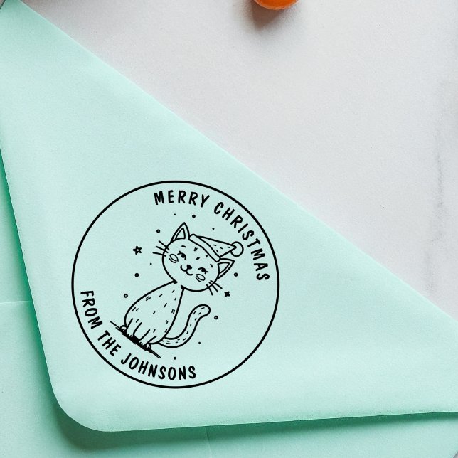 Carimbo Auto Entintado Pet de Feriado de Feliz Natal Personalizado (Criador carregado)