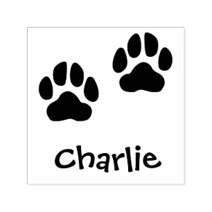 Carimbo Auto Entintado Pet Signature With Paw Print Stamp Charlie