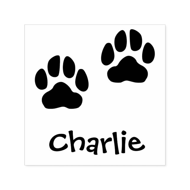 Carimbo Auto Entintado Pet Signature With Paw Print Stamp Charlie (Design)