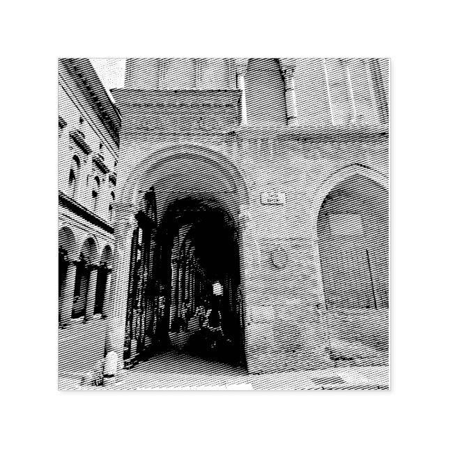 Carimbo Auto Entintado Piazza Rossini Bologna Itália (Design)