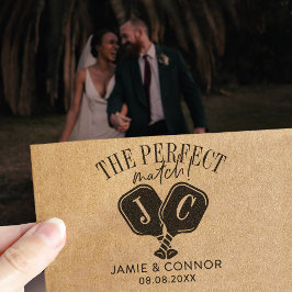 Carimbo Auto Entintado Pickleball O Casamento Perfeito Salve a Data