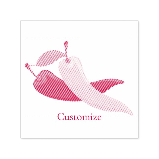 Carimbo Auto Entintado Pimentões Verdes Amarelas Vermelhas Thunder_Cove (Design)