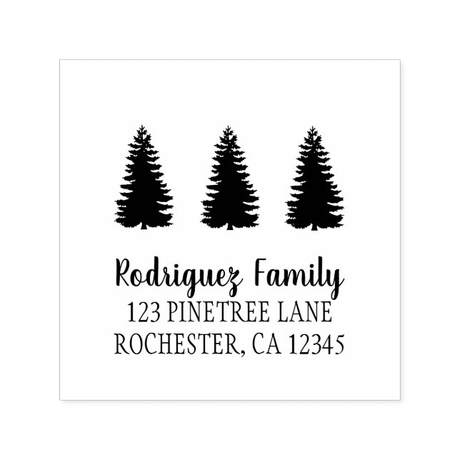 Carimbo Auto Entintado Pinheiros russos retornam autoinki (Design)