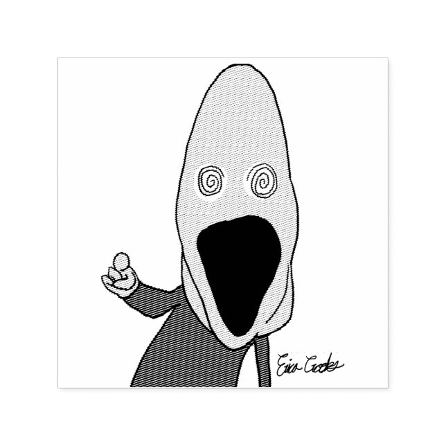 Carimbo Auto Entintado Pink brainwashed puppet pointing (Design)