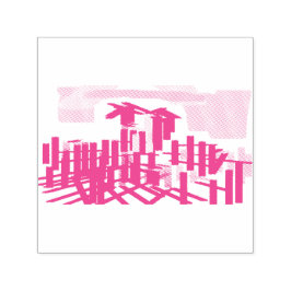 Carimbo Auto Entintado Pink flamingo beach