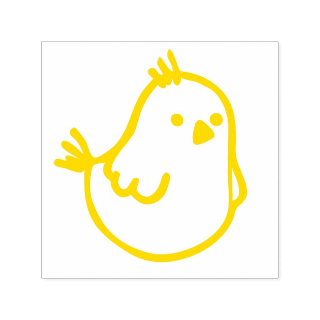 Carimbo Auto Entintado Pintinho-Primavera - Pássaro-Pequeno-Canário (Design)