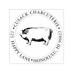 Carimbo Auto Entintado PixDezines Pig, Compro Butcher, Charcuterie
