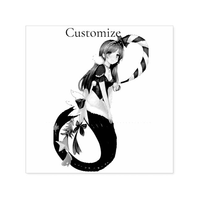 Carimbo Auto Entintado Pixie Mermaid Thunder_Cove Natal (Design)