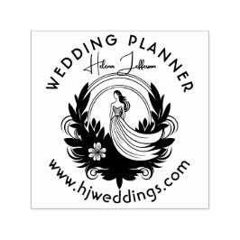 Carimbo Auto Entintado Planejador de Casamento com Logotipo de Motivo Mod