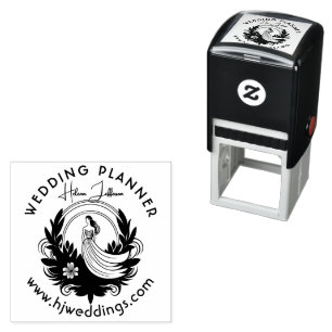 Carimbo Auto Entintado Planejador de Casamento do Logotipo Moderno Motif