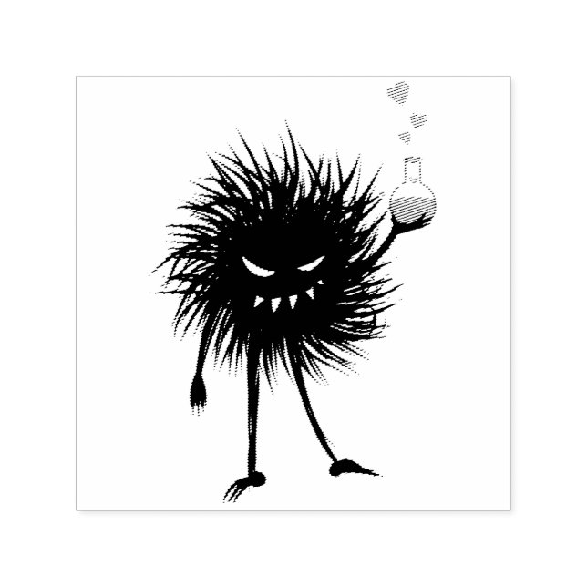 Carimbo Auto Entintado Poção de Amor com Caráter Químico mau (Design)